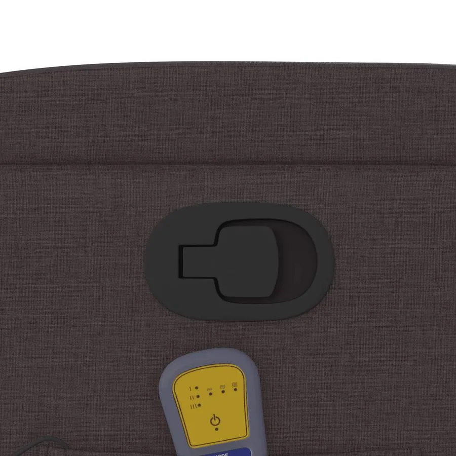 Fauteuil inclinable de massage Marron foncé Tissu - 12