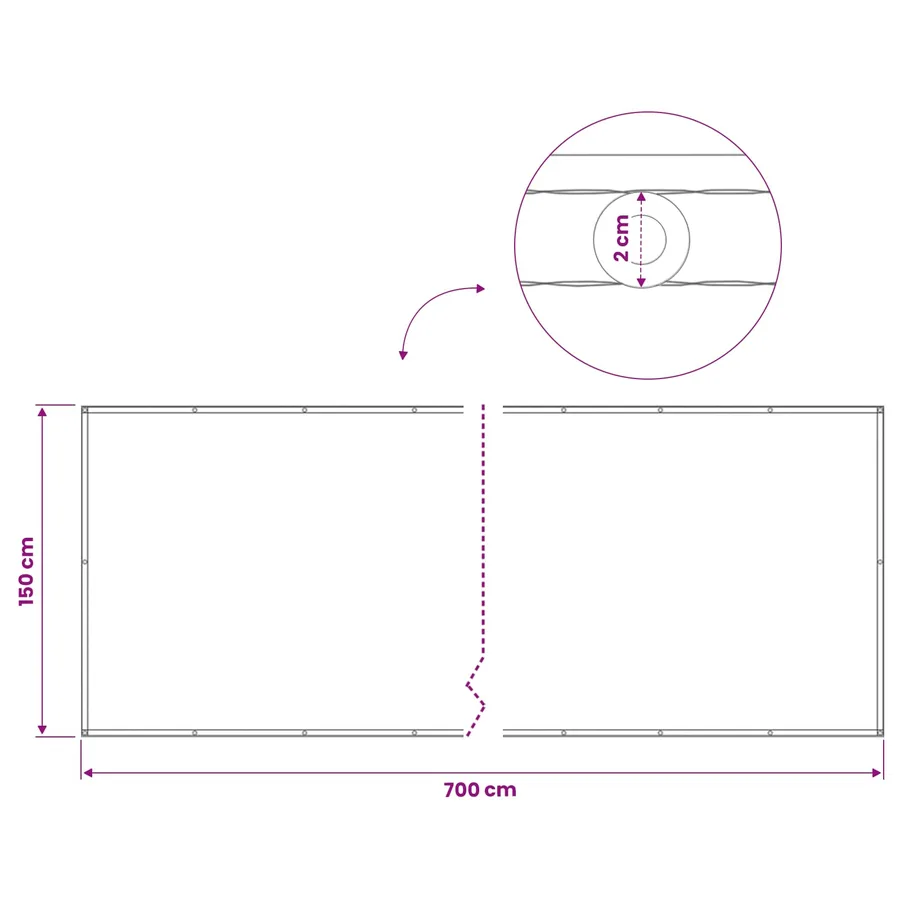 Écran de confidentialité pour balcon 150 x 700 cm - 8