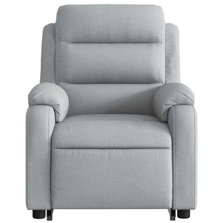 Fauteuil inclinable de massage électrique Gris clair Tissu - 9