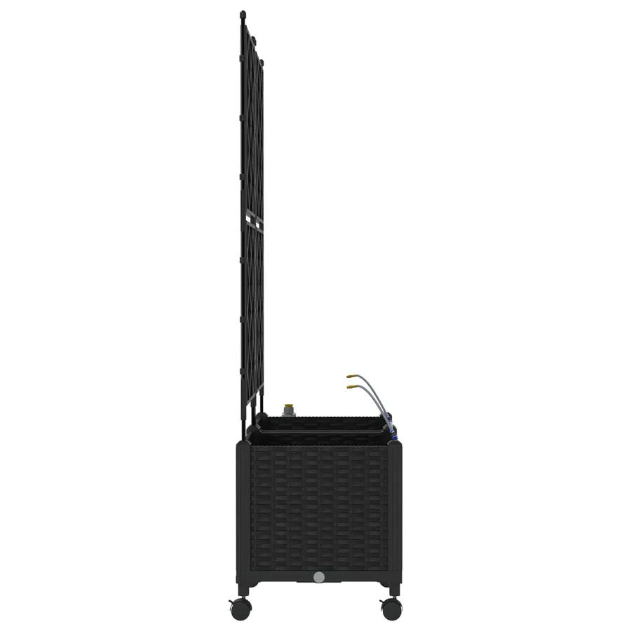 Porte-plante de jardin avec irrigation et roues 2 pc Noir PP - 3