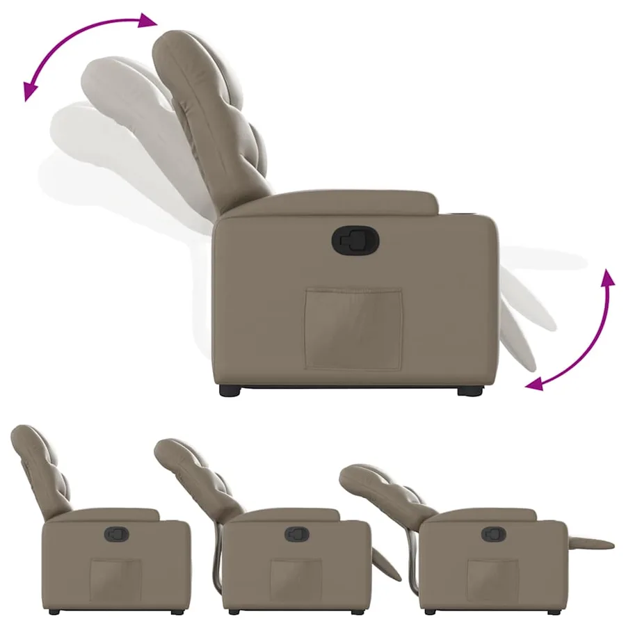 Fauteuil inclinable Cappuccino Similicuir - 7