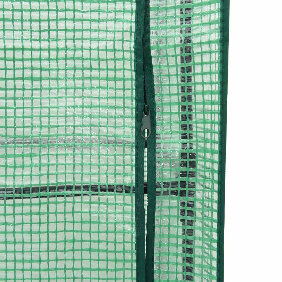 Jardinière de jardin avec couverture de serre et roues PP - 6