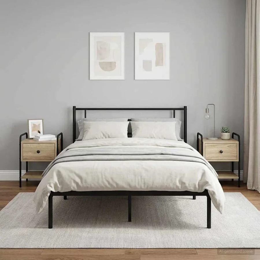 Table de chevet 2 pc Chêne Sonoma Bois d'ingénierie