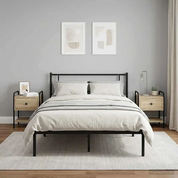Table de chevet 2 pc Chêne Sonoma Bois d'ingénierie