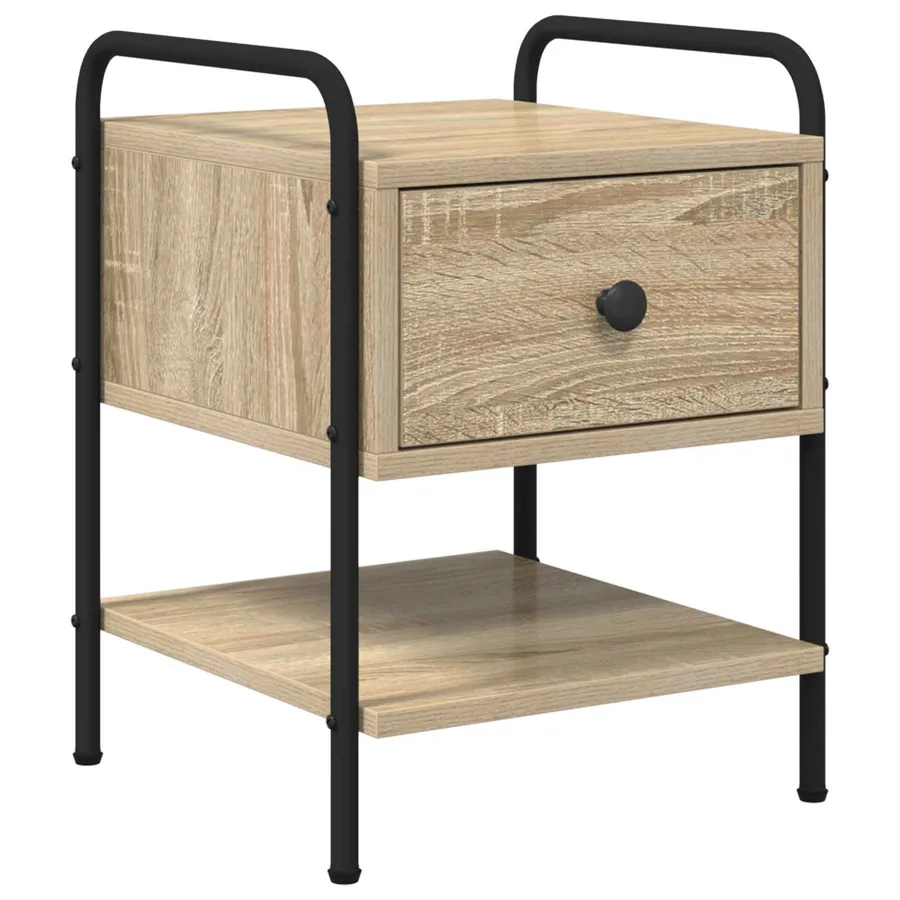 Table de chevet 2 pc Chêne Sonoma Bois d'ingénierie - 4