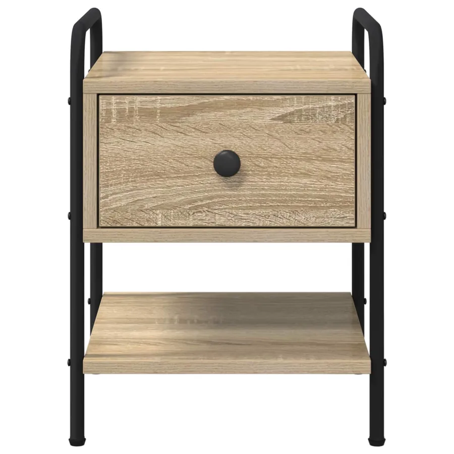 Table de chevet 2 pc Chêne Sonoma Bois d'ingénierie - 6