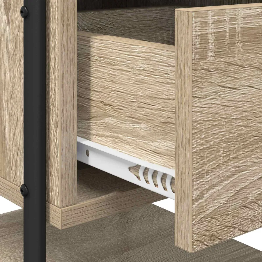 Table de chevet 2 pc Chêne Sonoma Bois d'ingénierie - 9