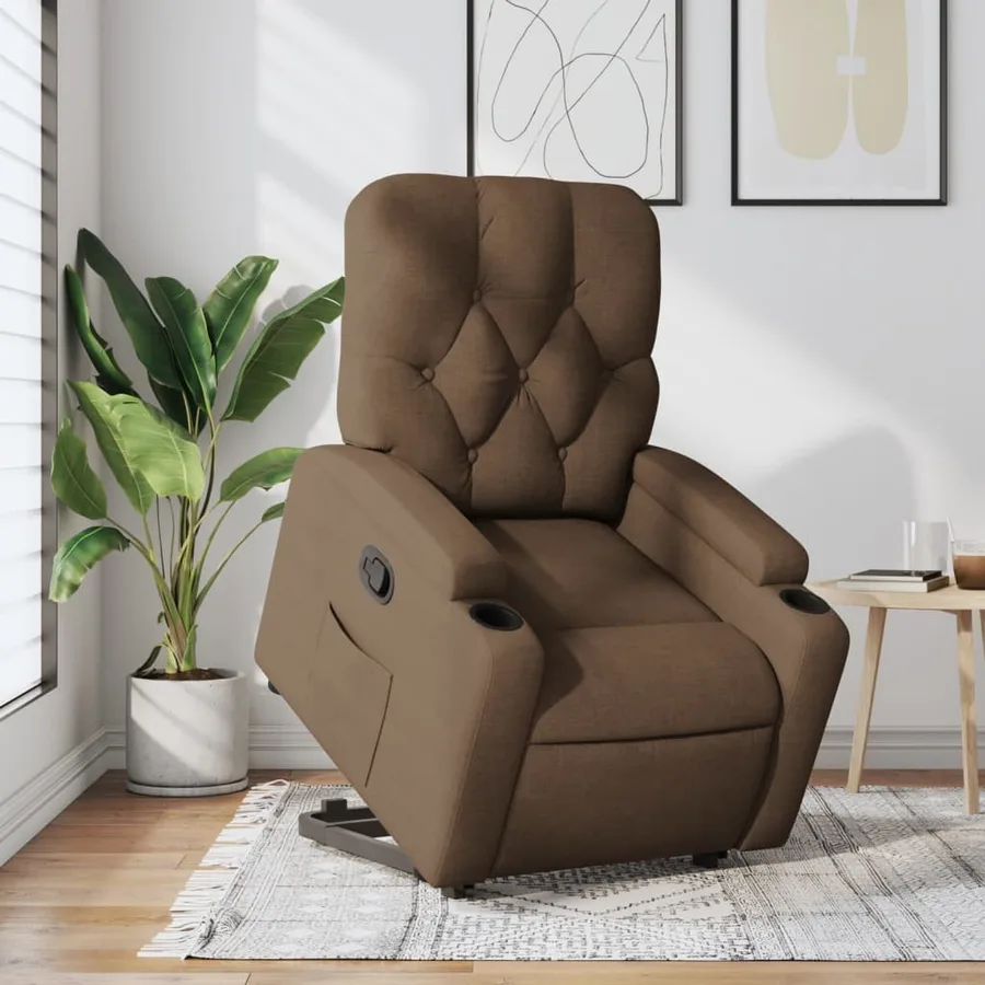 Fauteuil inclinable Marron Tissu - 15