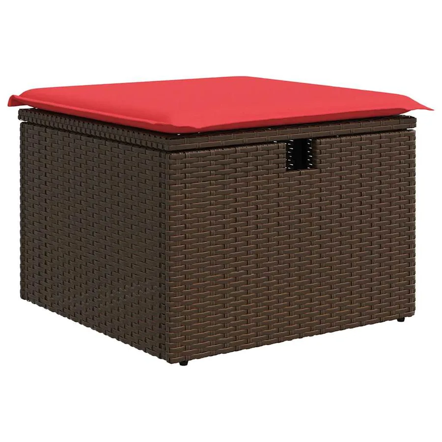 Ensemble de canapé de jardin 9 pcs Marron Poly rotin - 7