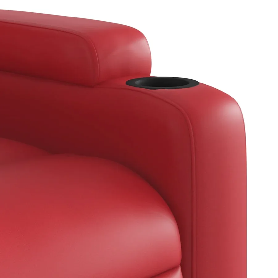 Fauteuil inclinable de massage Rouge Similicuir - 11