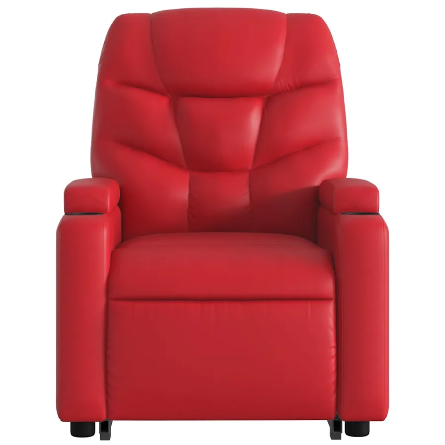 Fauteuil inclinable de massage Rouge Similicuir - 9