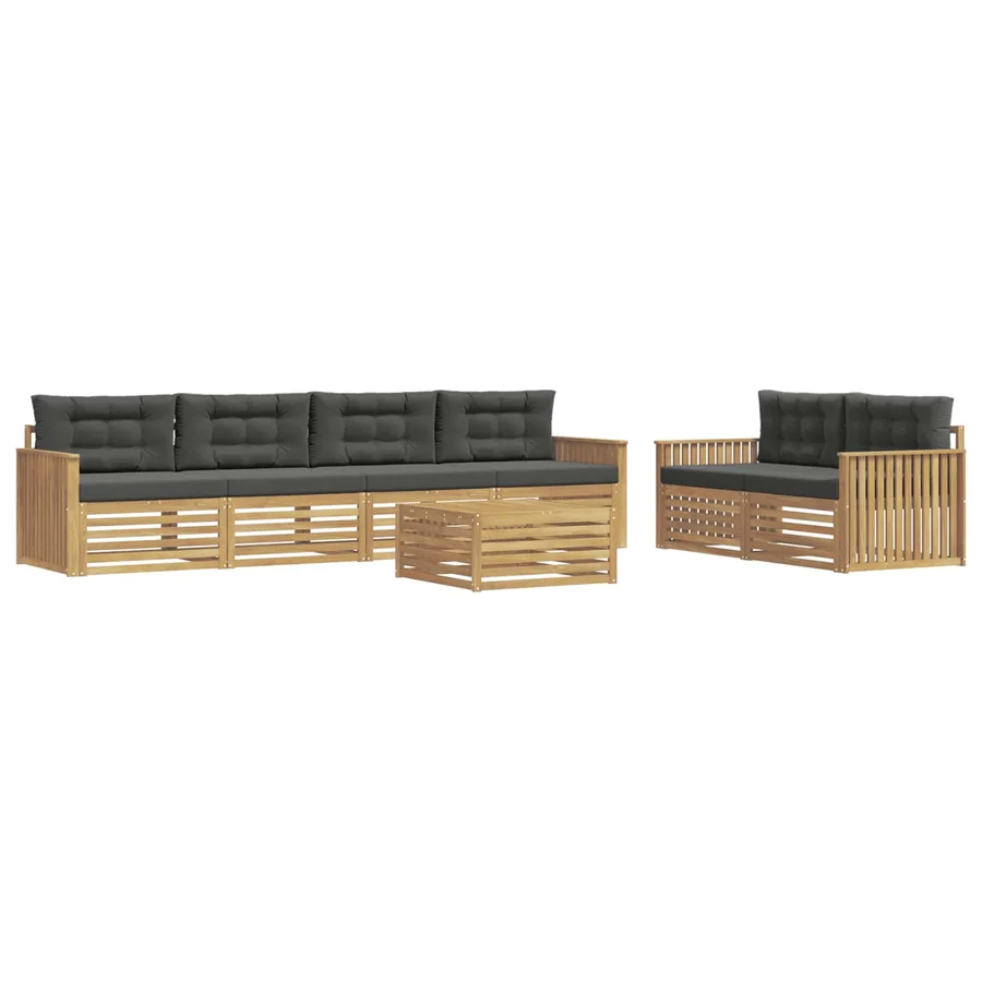 Ensemble de canapés d'extérieur 7 pc Blanc et anthracite - 2