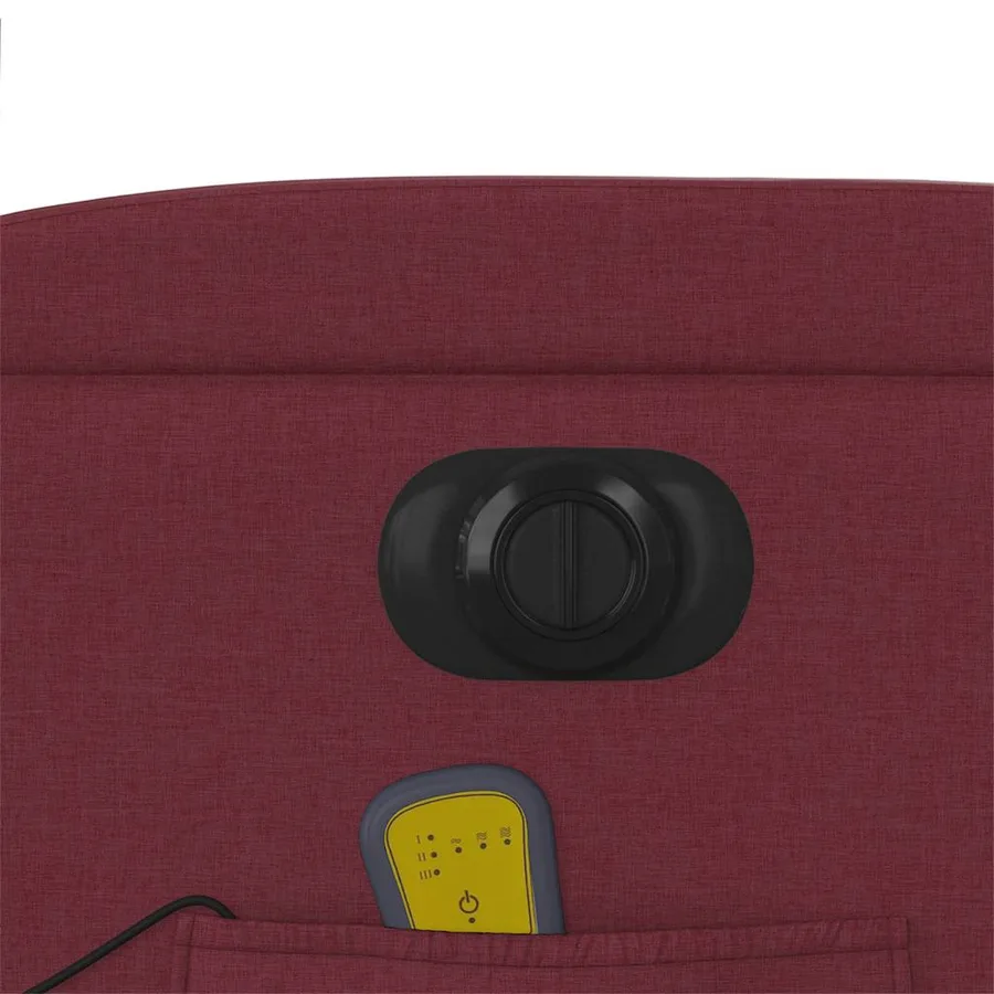 Fauteuil inclinable de massage électrique Rouge bordeaux Tissu - 13