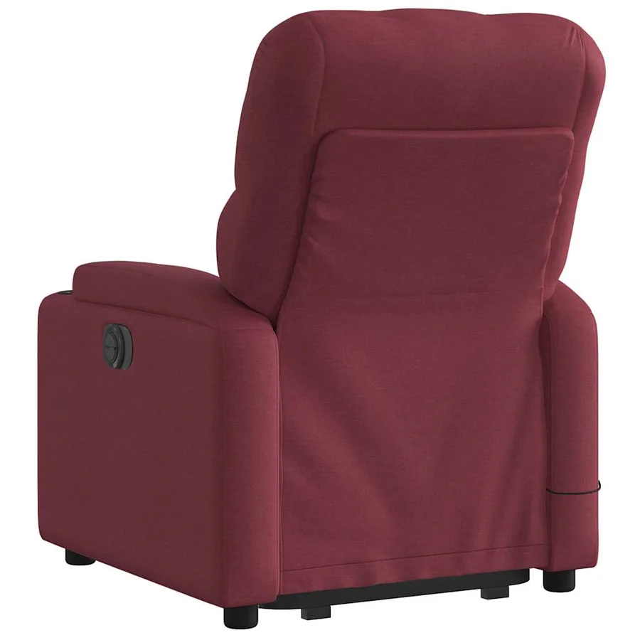 Fauteuil inclinable de massage électrique Rouge bordeaux Tissu - 5