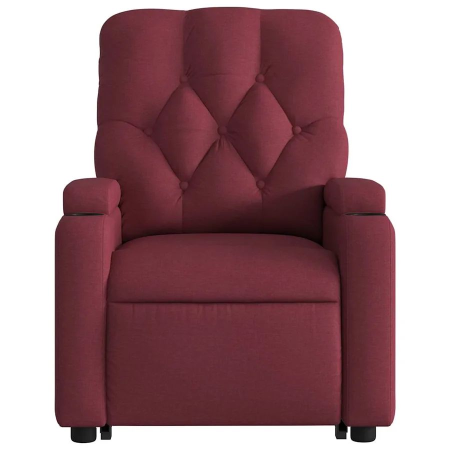 Fauteuil inclinable de massage électrique Rouge bordeaux Tissu - 9
