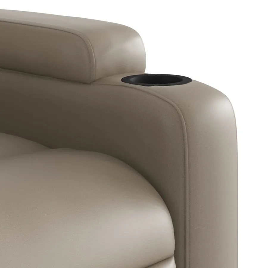 Fauteuil inclinable de massage électrique cappuccino similicuir - 12