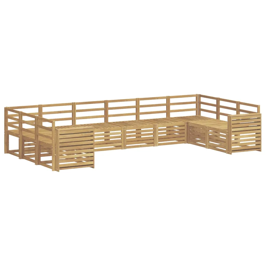 Ensemble de canapés d'extérieur 10 pcs Blanc - 2
