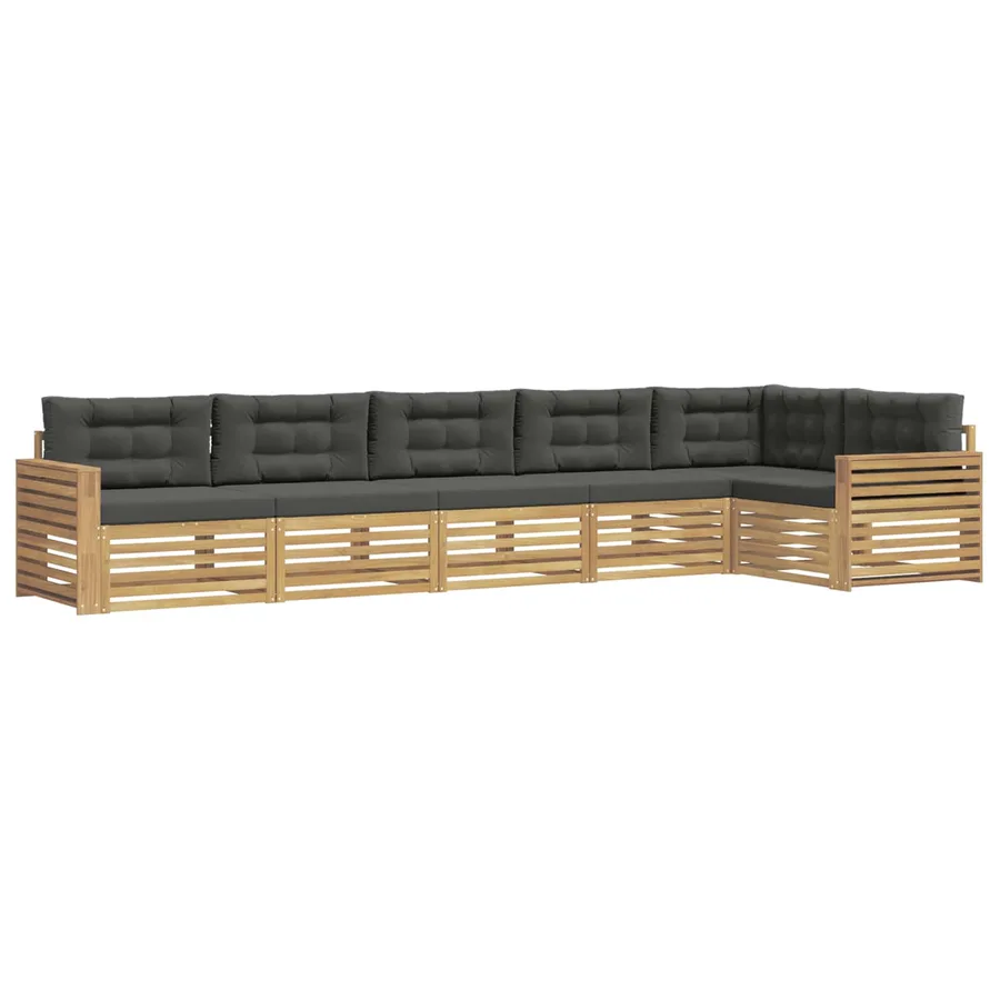 Ensemble de canapés d'extérieur 6 pc Blanc et anthracite - 2