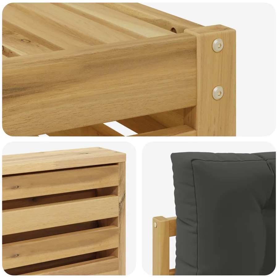 Ensemble de canapés d'extérieur 6 pc Blanc et anthracite - 6