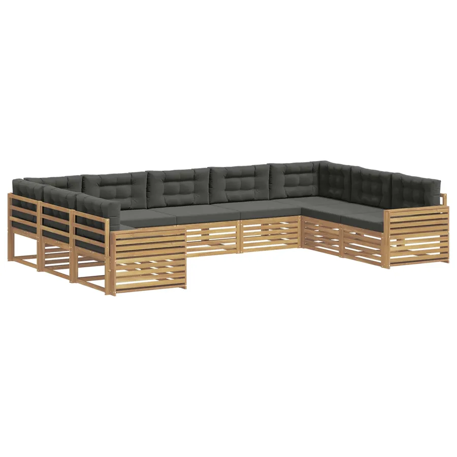 Ensemble de canapés d'extérieur 9 pc Blanc et anthracite - 2