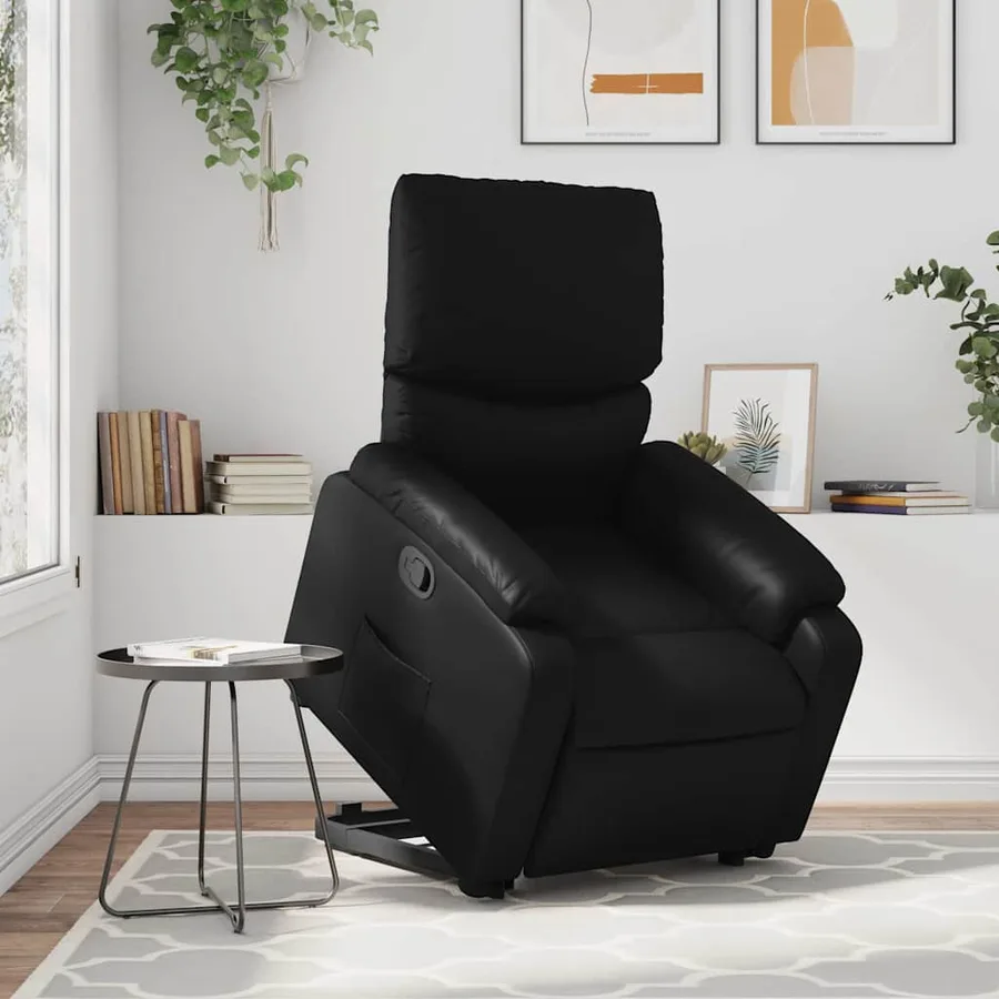Fauteuil inclinable Noir Similicuir - 16