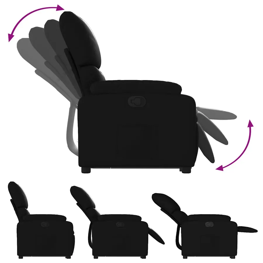 Fauteuil inclinable Noir Similicuir - 7