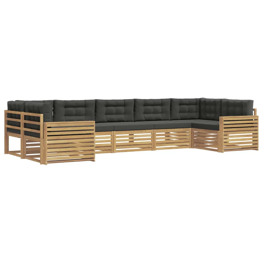 Ensemble de canapés d'extérieur 7 pc Blanc et anthracite - 2