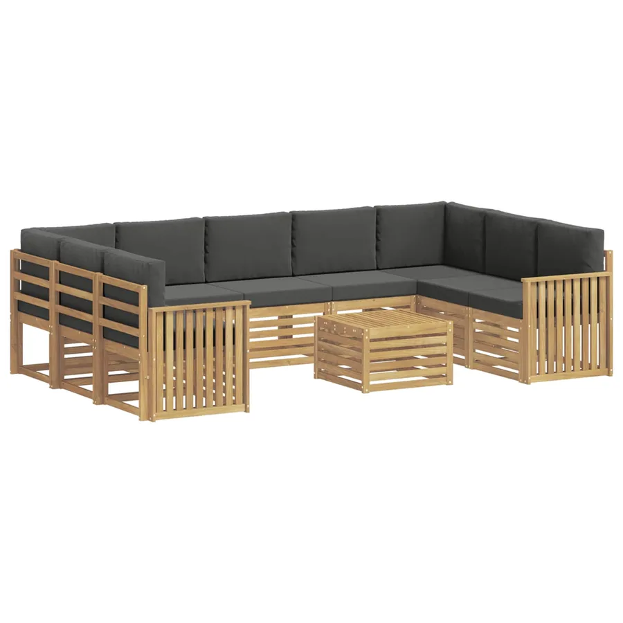 Ensemble de canapés d'extérieur 10 pcs Blanc et anthracite - 2