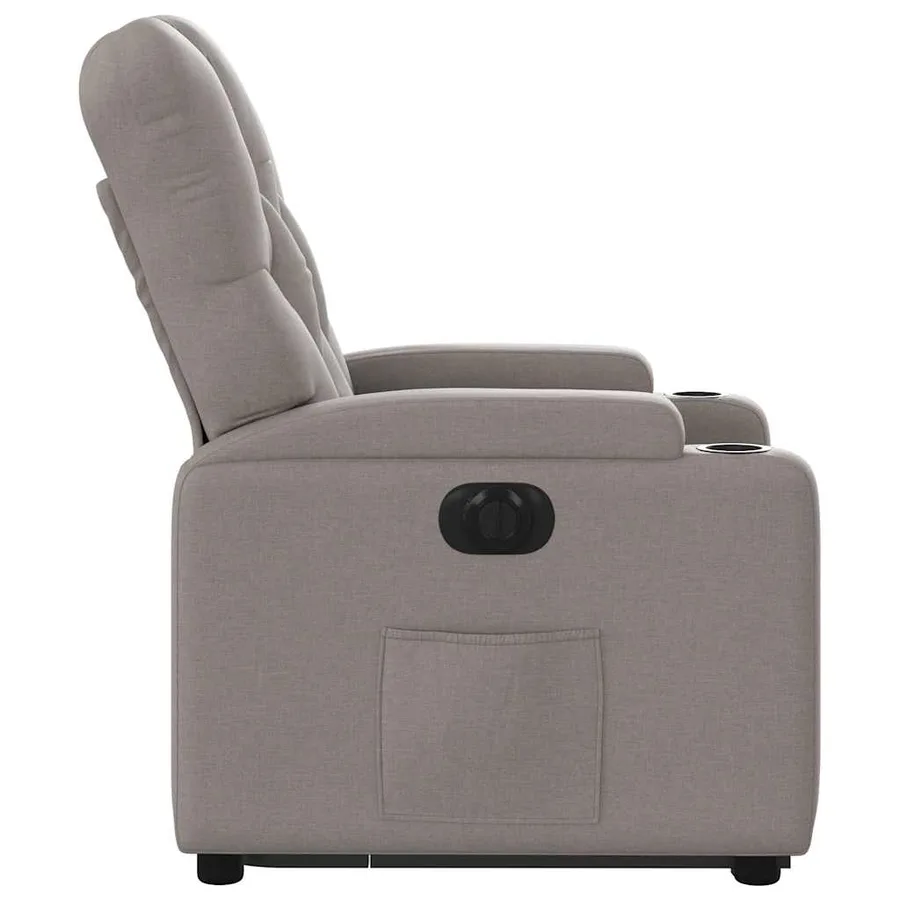 Fauteuil inclinable électrique taupe tissu - 10