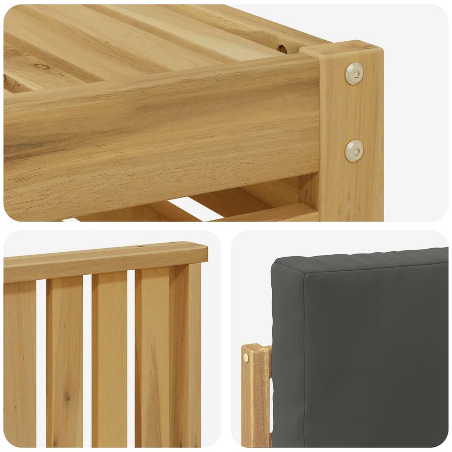 Ensemble de canapés d'extérieur 9 pcs Blanc et anthracite - 6