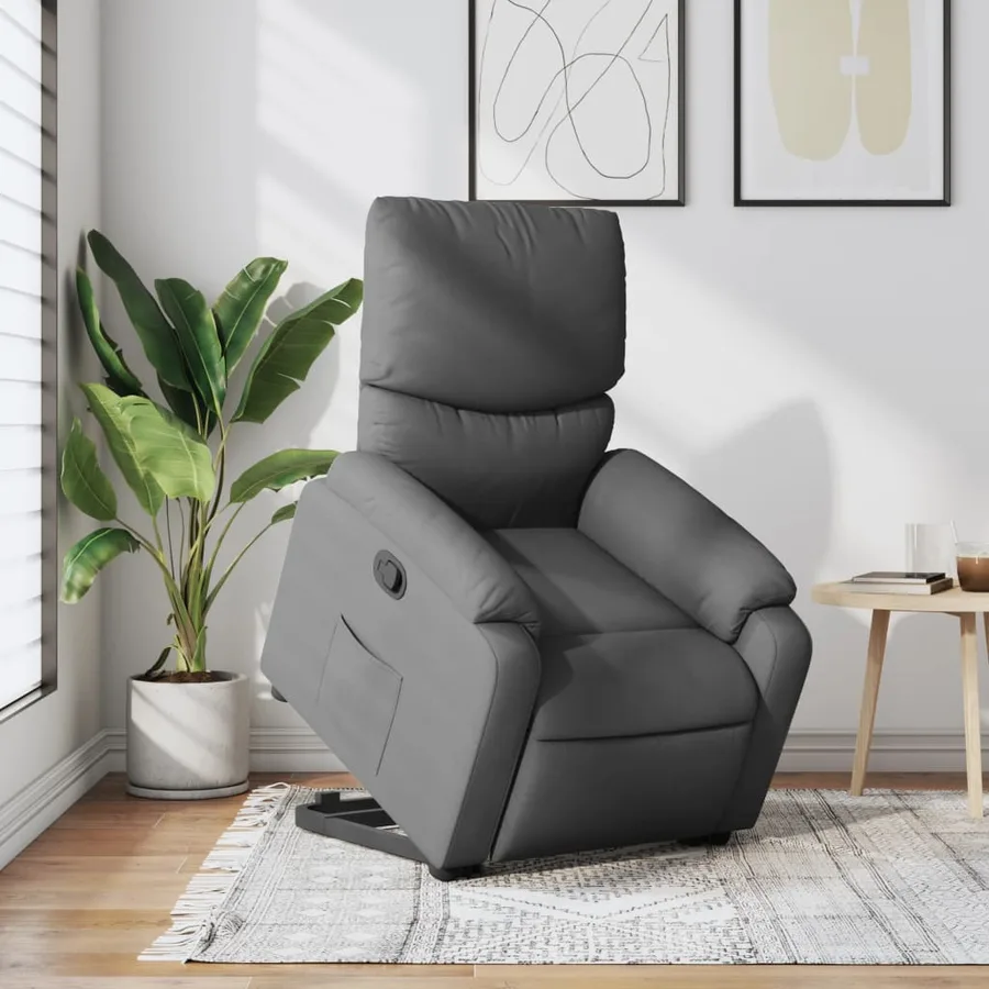 Fauteuil inclinable Gris foncé Tissu - 16