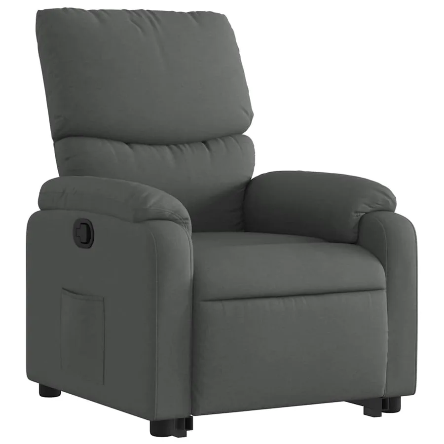 Fauteuil inclinable Gris foncé Tissu - 4