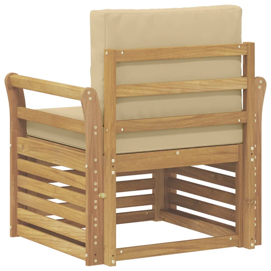 Ensemble de canapés d'extérieur Polyester Blanc - 5