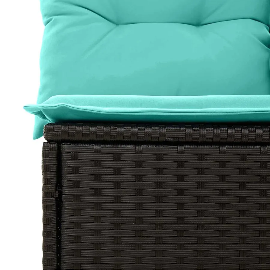 Ensemble de canapé de jardin 8 pcs Noir polyrotin - 10