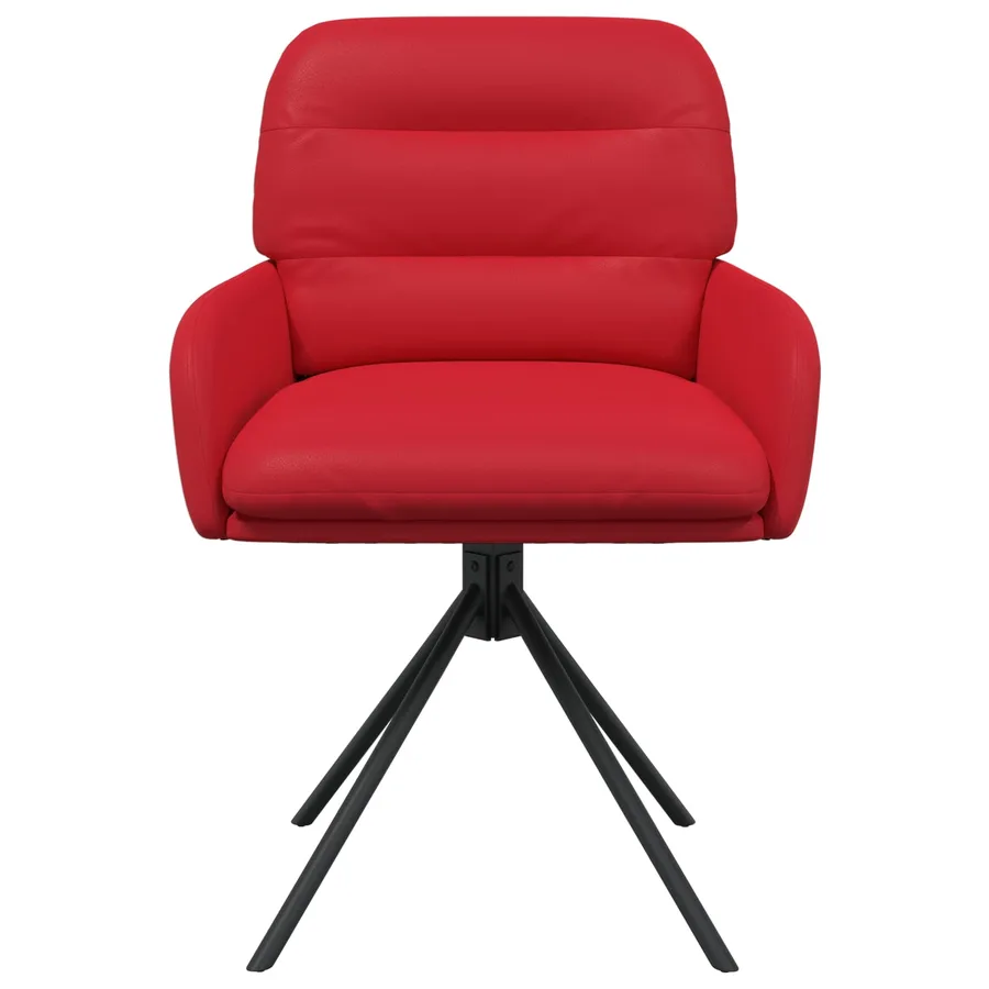 Chaises de salle à manger pivotantes 4 pcs Simili cuir Rouge - 3