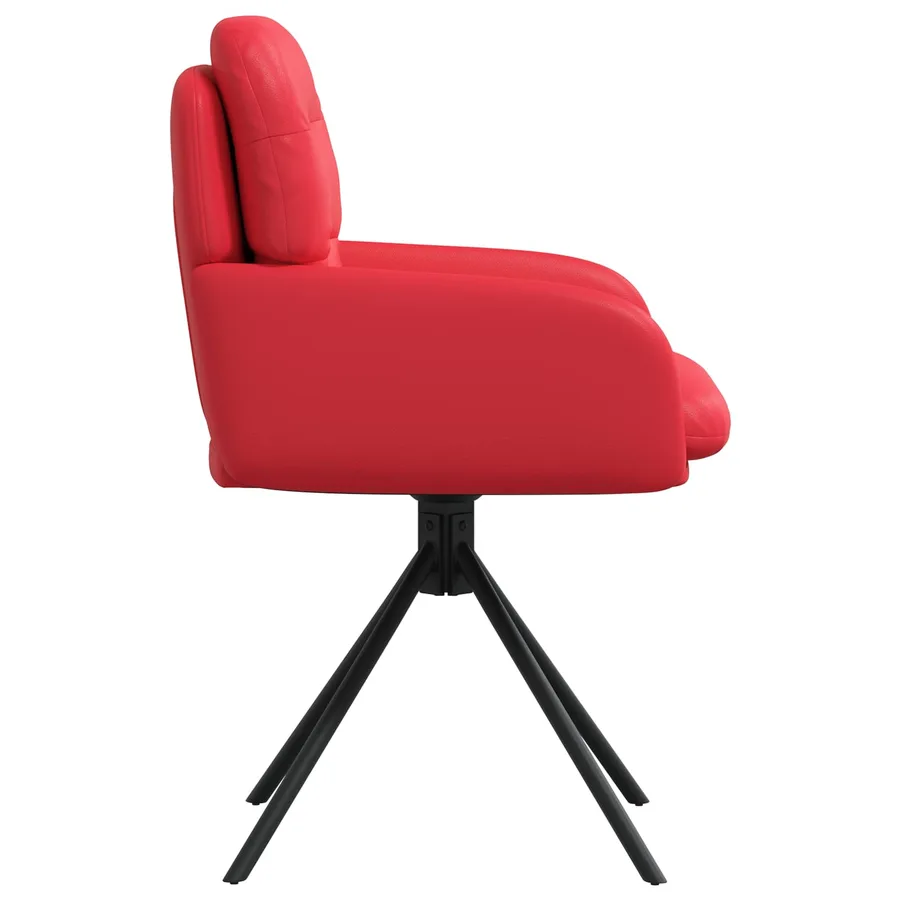 Chaises de salle à manger pivotantes 4 pcs Simili cuir Rouge - 4