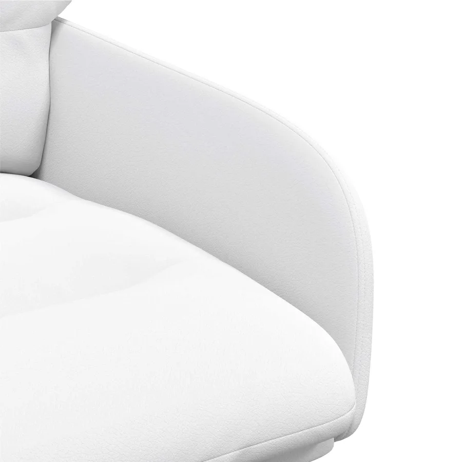 Chaises de salle à manger pivotantes 4 pcs Simili cuir Blanc - 6