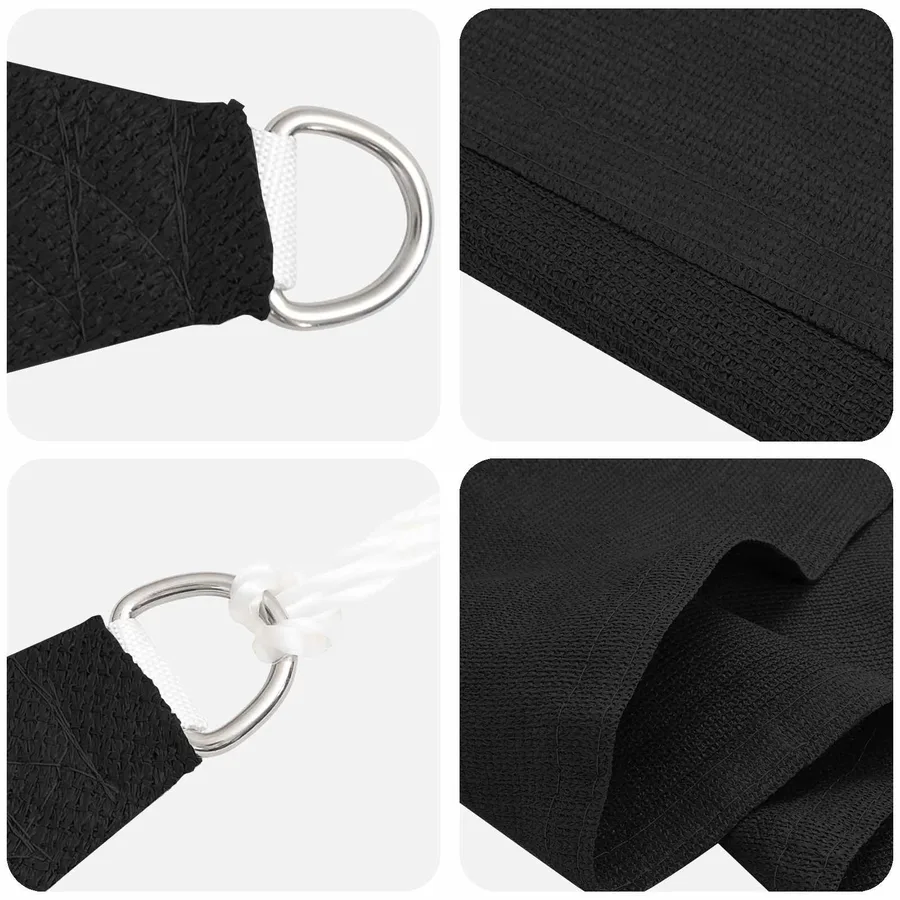 Voile d'ombre Noir 2,5 x 6 m HDPE - 2