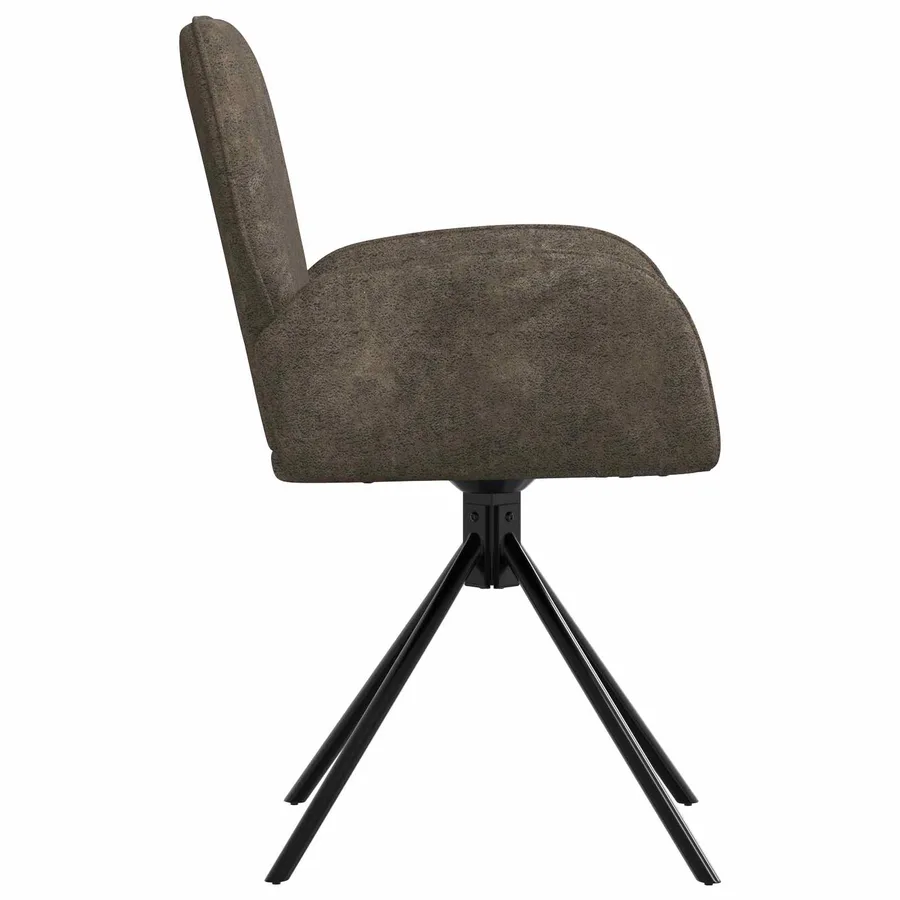 Chaises de salle à manger pivotantes 4 pcs Simili daim - 4
