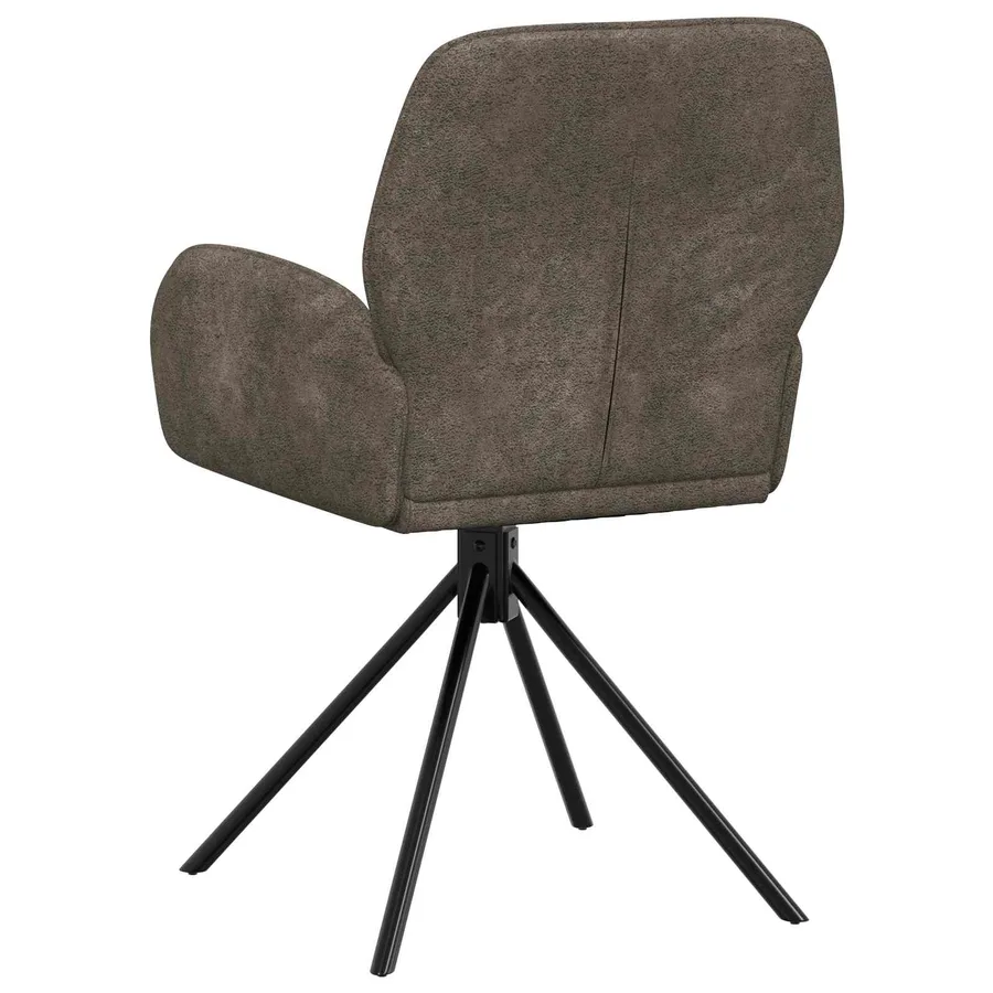 Chaises de salle à manger pivotantes 4 pcs Simili daim - 5