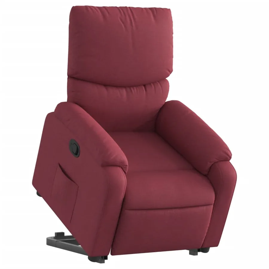 Fauteuil inclinable rouge bordeaux tissu - 3