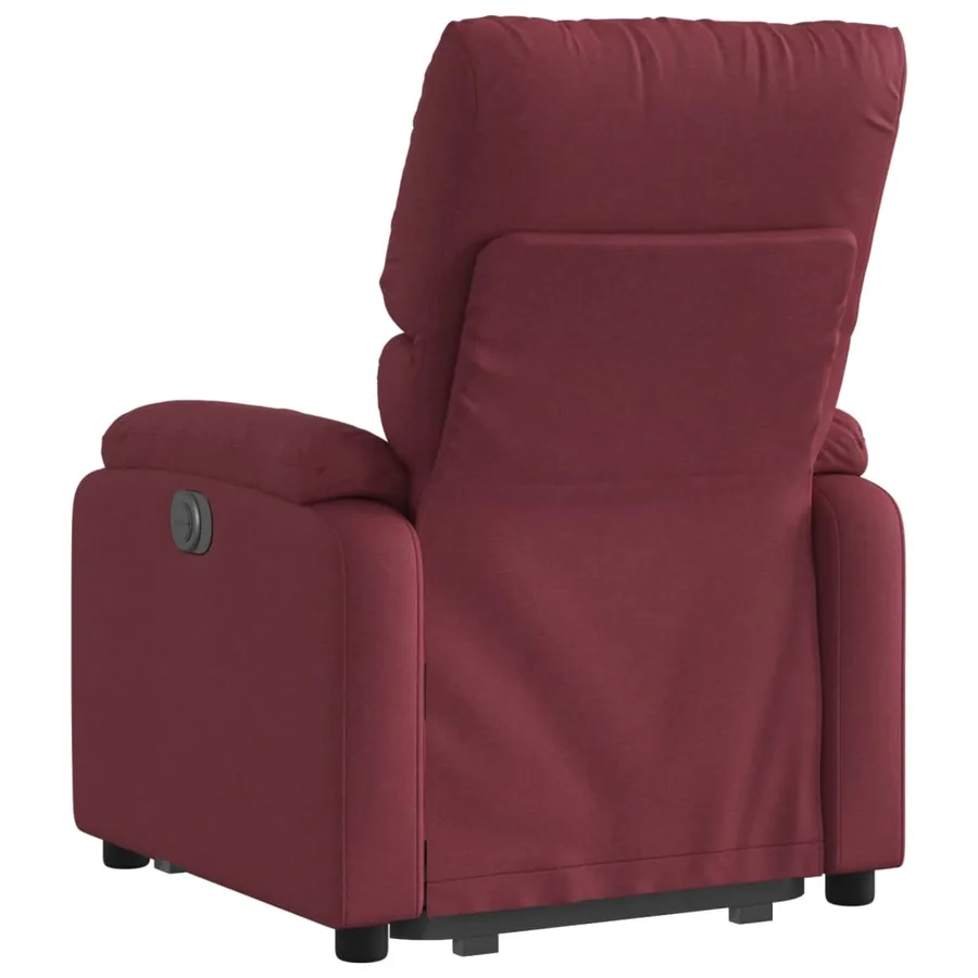 Fauteuil inclinable rouge bordeaux tissu - 5