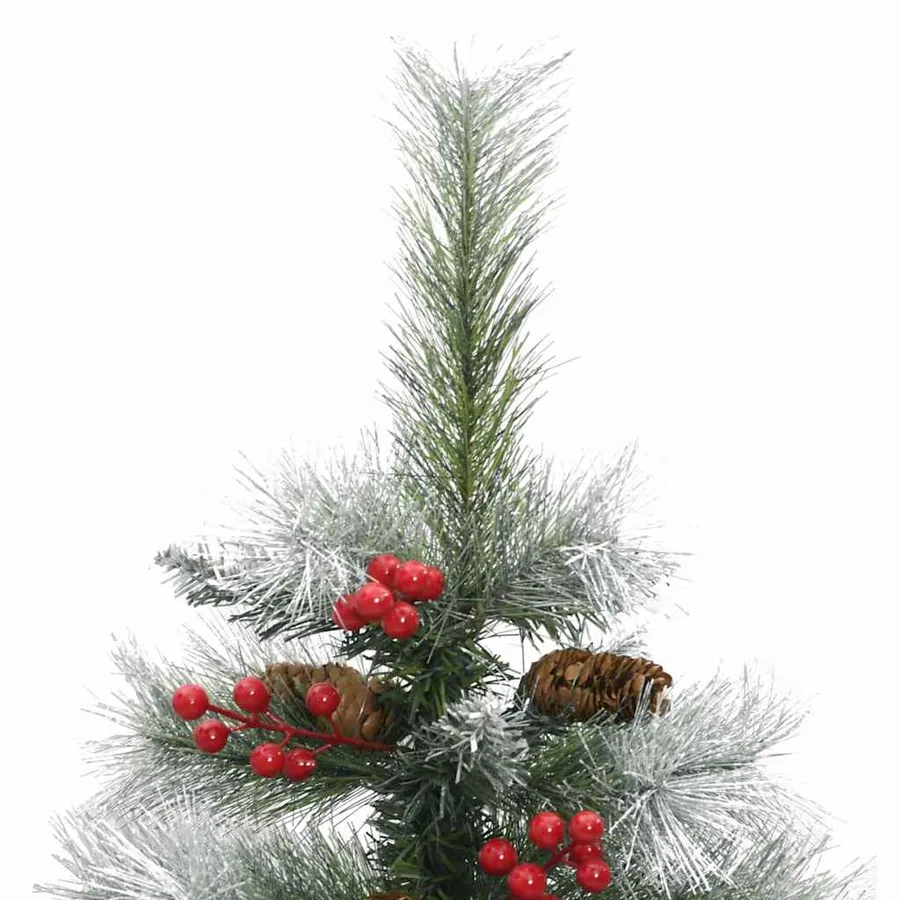 Sapin de Noël artificiel Vert et blanc 120 cm - 10