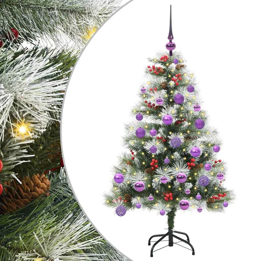 Sapin de Noël artificiel Vert et blanc 120 cm - 2