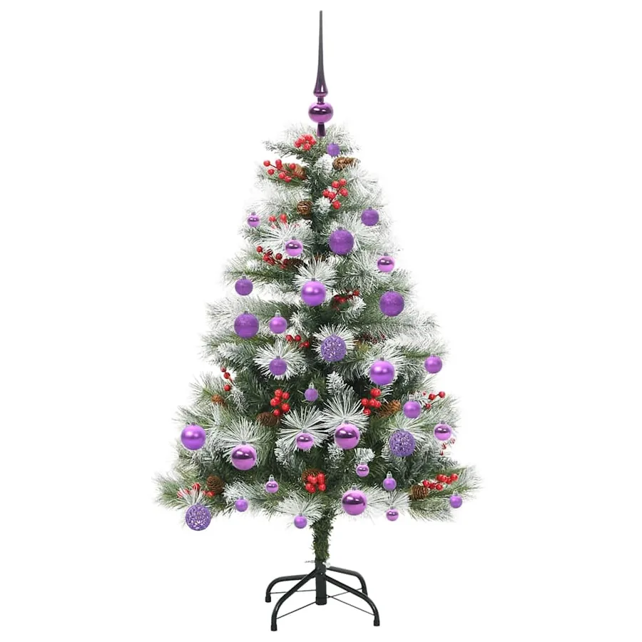 Sapin de Noël artificiel Vert et blanc 120 cm - 4