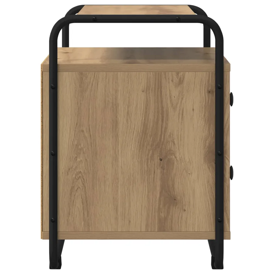 Table de chevet 2 pc Chêne artisanal Bois d'ingénierie - 6