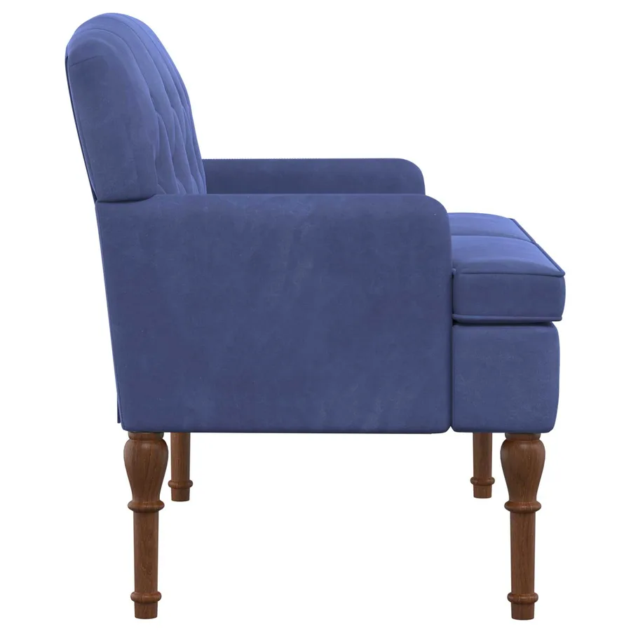 Canapé love seat avec capitonnage en boutons Bleu police - 4