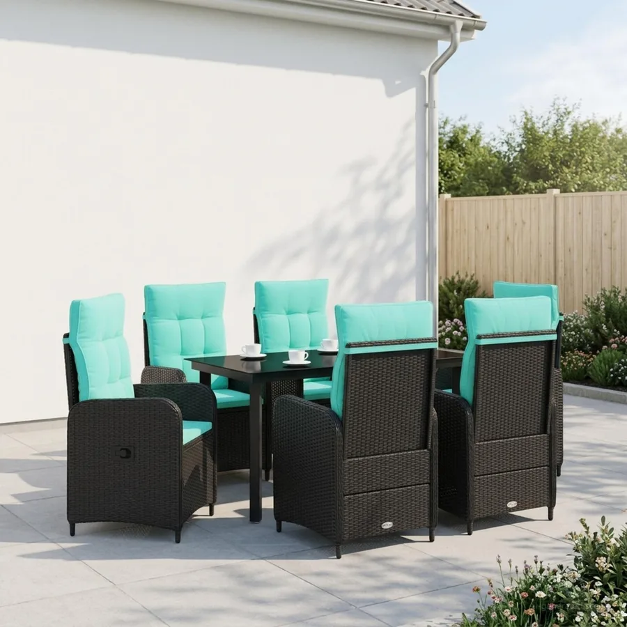 Ensemble de Tables Basses avec coussin avec oreiller 7 pcs - 3