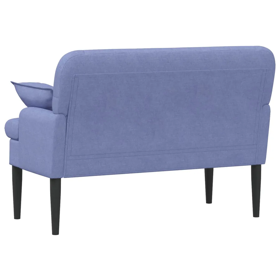 Canapé love seat avec capitonnage en boutons Bleu denim Tissu - 5