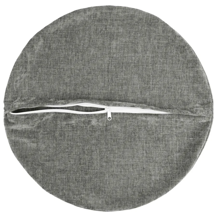 Housse de coussin 2 pcs HEERLEN Gris foncé Ø 40 cm - 3